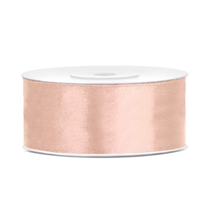 Helles Pfirsich Satinband - 25 mm x 25 m