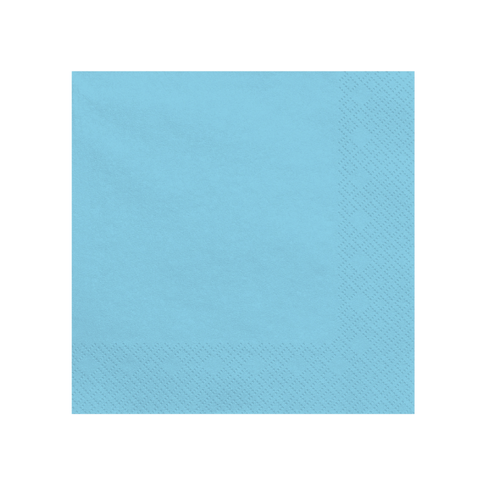 Helle himmelblaue Servietten 20x - 33x33 cm