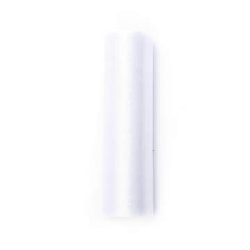 Organza Tischläufer Schmal Weiß - 0,16 x 9 Meter