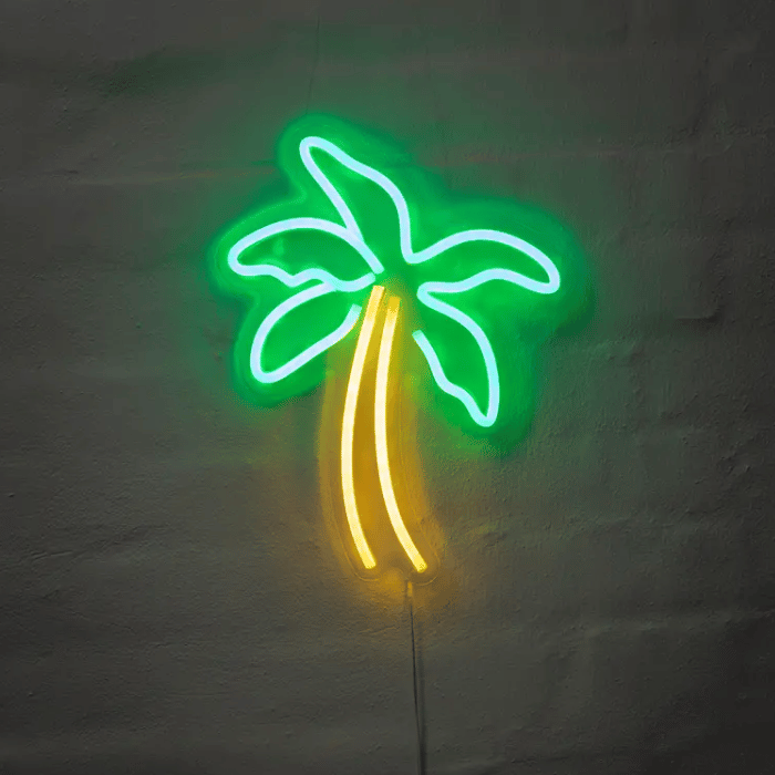 Palme Neon-LED-Schild - 31x25 cm