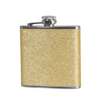 Flachmann gold mit Glitzer 180 ml