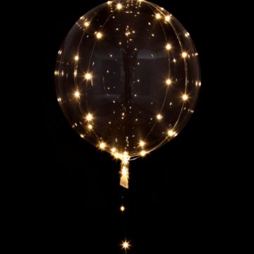 LED Ballon 2x weiß Lichterkette 50 cm 3 m