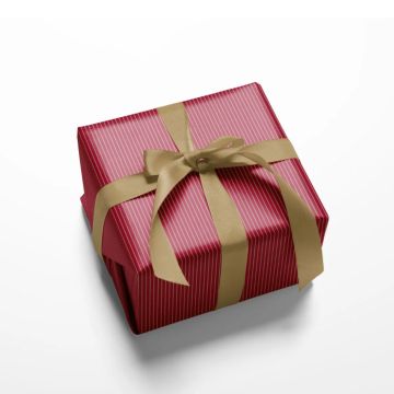 Geschenkpapier in Rot mit braunen Streifen 1000x70 cm Das Alte Apotheke