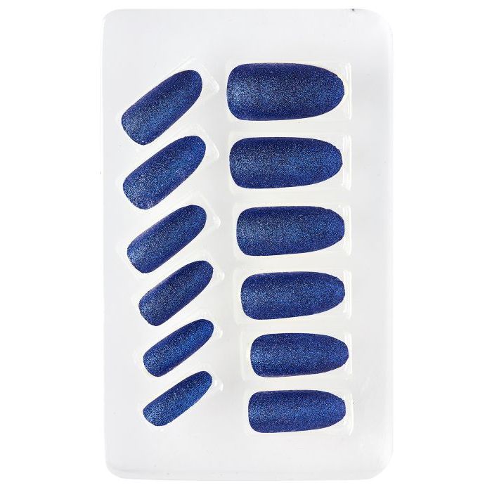 Blaue Selbstklebende Nägel