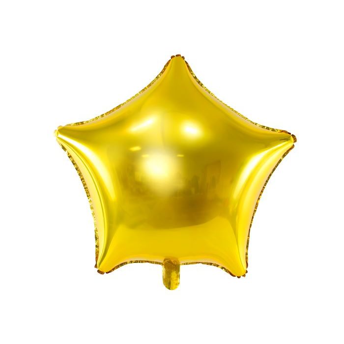 Metallisch goldener Stern-Folienballon - 70 cm