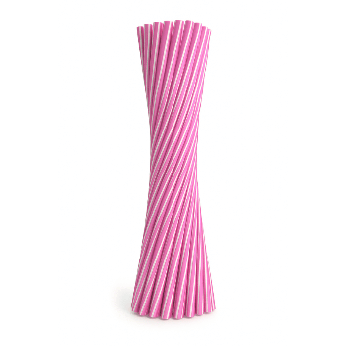 6x220 mm Strohhalme 50x pink wiederverwendbar