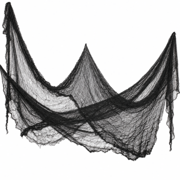 Schwarzes Spinnennetz Deko 0,7x9,8 m