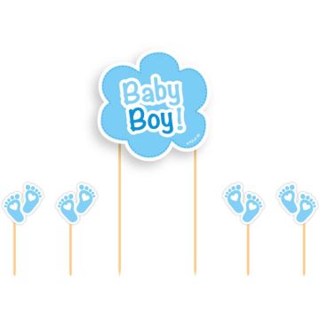 Kuchendekoration für Babyjungen 5x