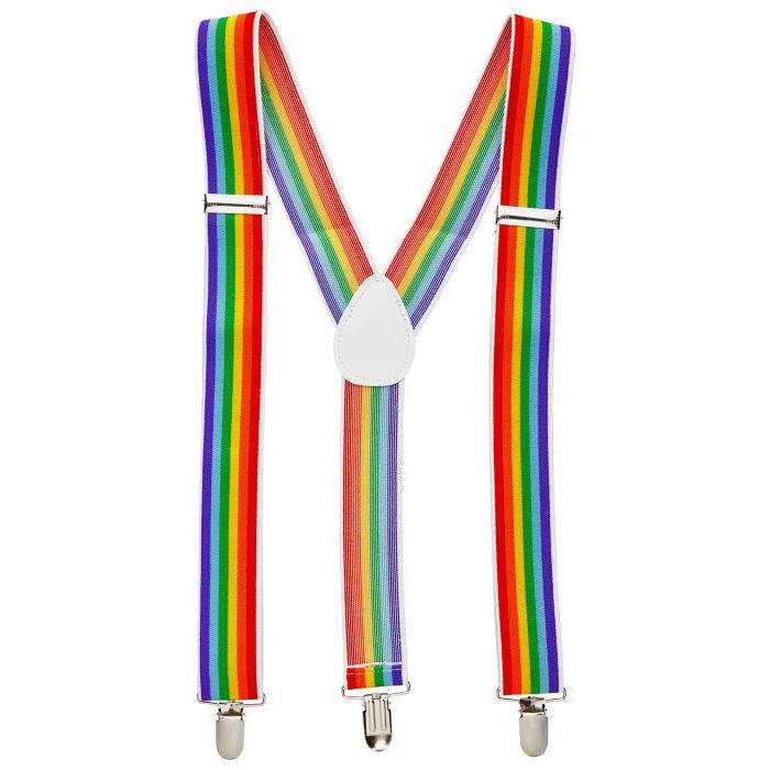 Regenbogenfarbene Hosenträger