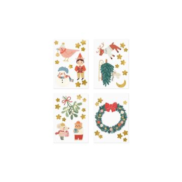 Weihnachtsaufkleber für Fenster mix 4x
