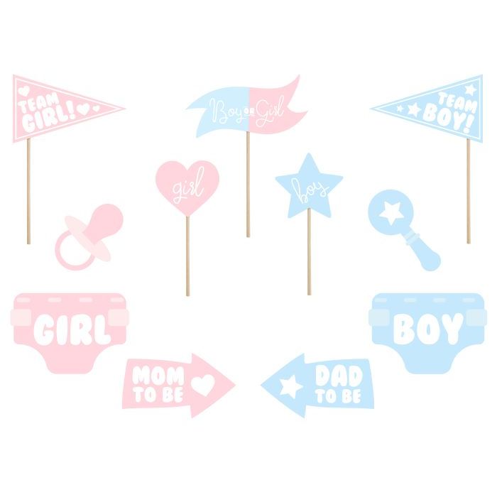 Gender Reveal Fotokiosk Requisiten 11x
