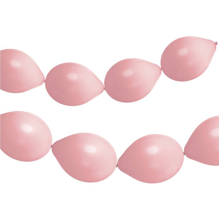 Rosa Link-Ballon-Girlande 8x - 33 cm