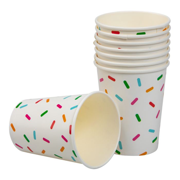Pappbecher mit Streu-Design 8x