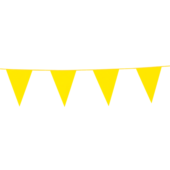 Gelbe Flaggengirlande 20 x 30 cm - 10 m