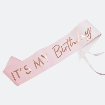 "It's my birthday" Schrägband - 75cm