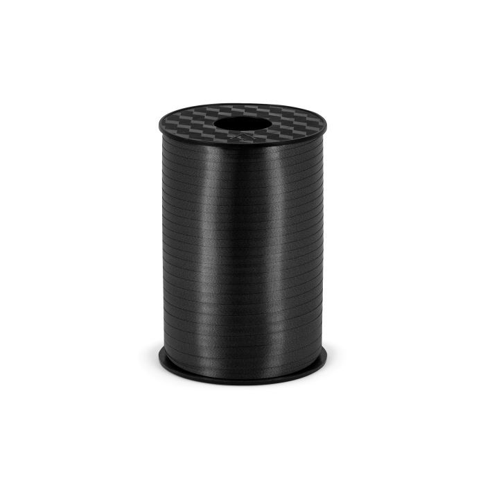 Schwarzes Kunststoffgeschenkband - 5 mm x 225 m