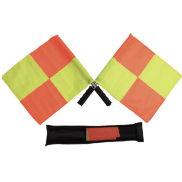 Schiedsrichter-Flaggen-Set 2x 45x45 cm