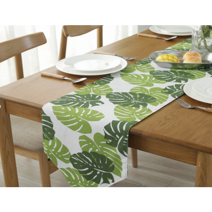 Tischläufer mit Monstera-Blättern - 30x183 cm