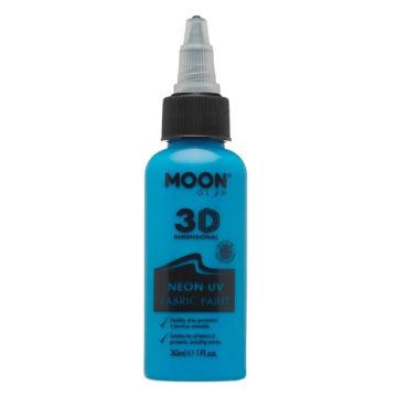 Neon UV Textilfarbe Blau 30 ml Moon Creations