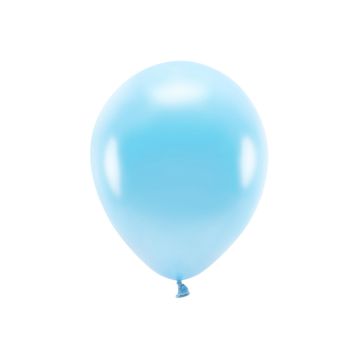 Metallic hellblaue Ballons 10 x - 30cm
