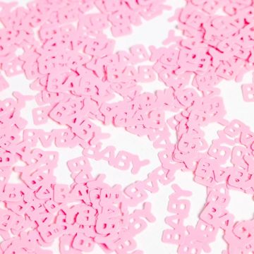 Rosa Baby Buchstaben Tischkonfetti - 14 g