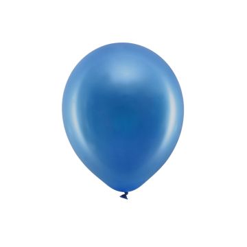 Metallic Dunkelblaue Ballons 10x - 30 cm