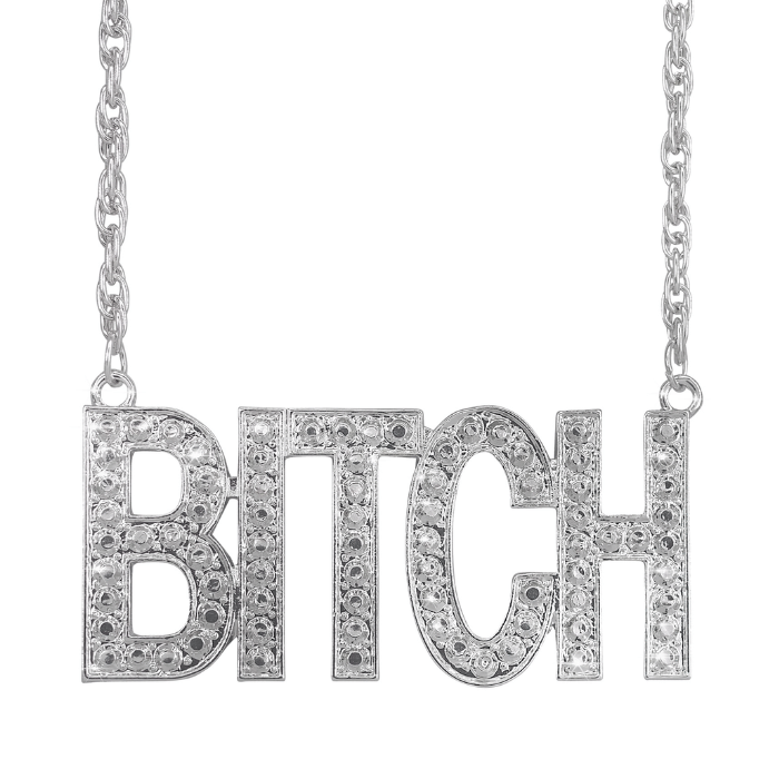 Bitch Silber Halskette - 65 cm