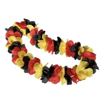 Hawaii Blumenkranz schwarz, rot und gelb - onesize