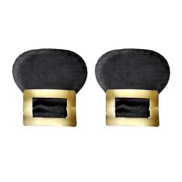 Schuhspange Gold Lederlook