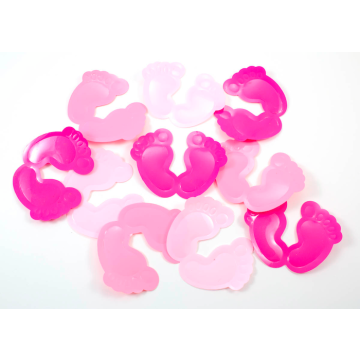 Pinke und rosafarbene Baby-Fuß-Konfetti - 8,5  6,5 cm