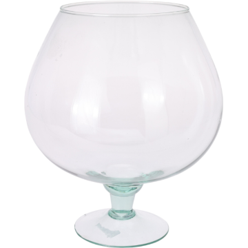 Transparente Vase aus recyceltem Glas 22,5x26 cm