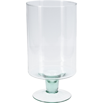 Transparente Vase aus recyceltem Glas 18x33 cm