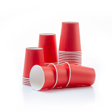 0,4 l Red Cups aus Pappe 50x