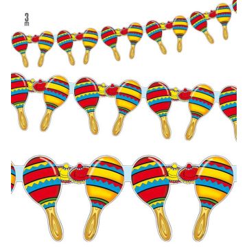 Mexikanische Maracas-Girlande - 3 m