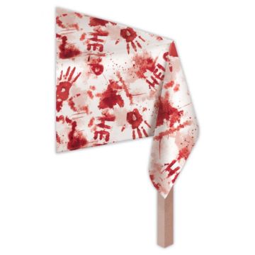 Blodig halloween plastik dug - 259x137 cm