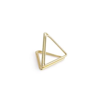 Dreieckiger Tischkartenhalter Gold 10x, 2,3 cm