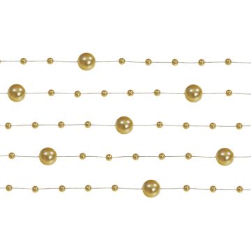 Goldene Perlen Girlande 5x - 1,3 Meter