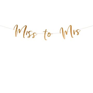 "Miss to Mrs" Girlande Gold - 18 x 76 cm