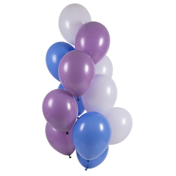 Blueberry Farb-Mix Ballonbouquet 12x - 33 cm