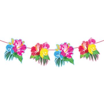 Tropische Blumen Girlande - 6 Meter