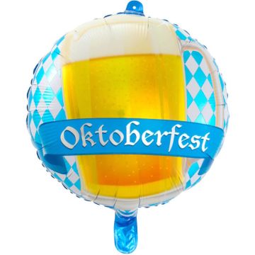 Oktoberfest Bierkrug Folienballon Rund - 43 cm