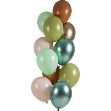 Ballons in Grüntönen 12x - 33 cm