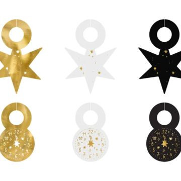 Glasmaker frohes neues Jahr Mix 6x - 7,5-9,5 cm