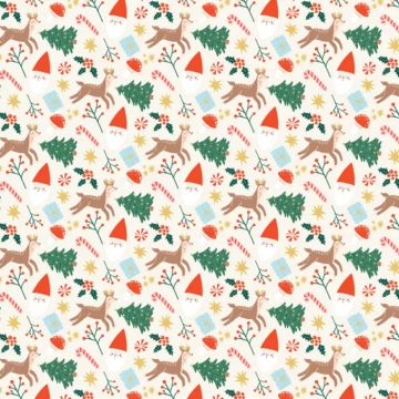 Weihnachtsgeschenkpapier mit Weihnachtsmotiven für Geschenkverpackung 70x200 cm