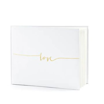 Gästebuch 24x18,5 cm Weiß 