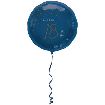 "Happy 18th" Folienballon Blau - 45 cm
