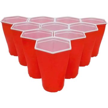 25x Hexagon Beer Pong kopper