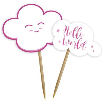 Babyshower Häppchenstecker pink 24x