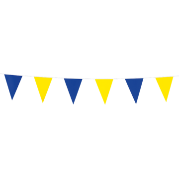 Flaggengirlande Blau/Gelb - Flaggen 10 x 15 cm - 3 Meter