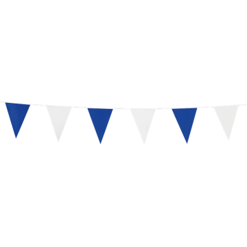 Blau/Weiße Flaggengirlande 10x15 cm - 3 Meter